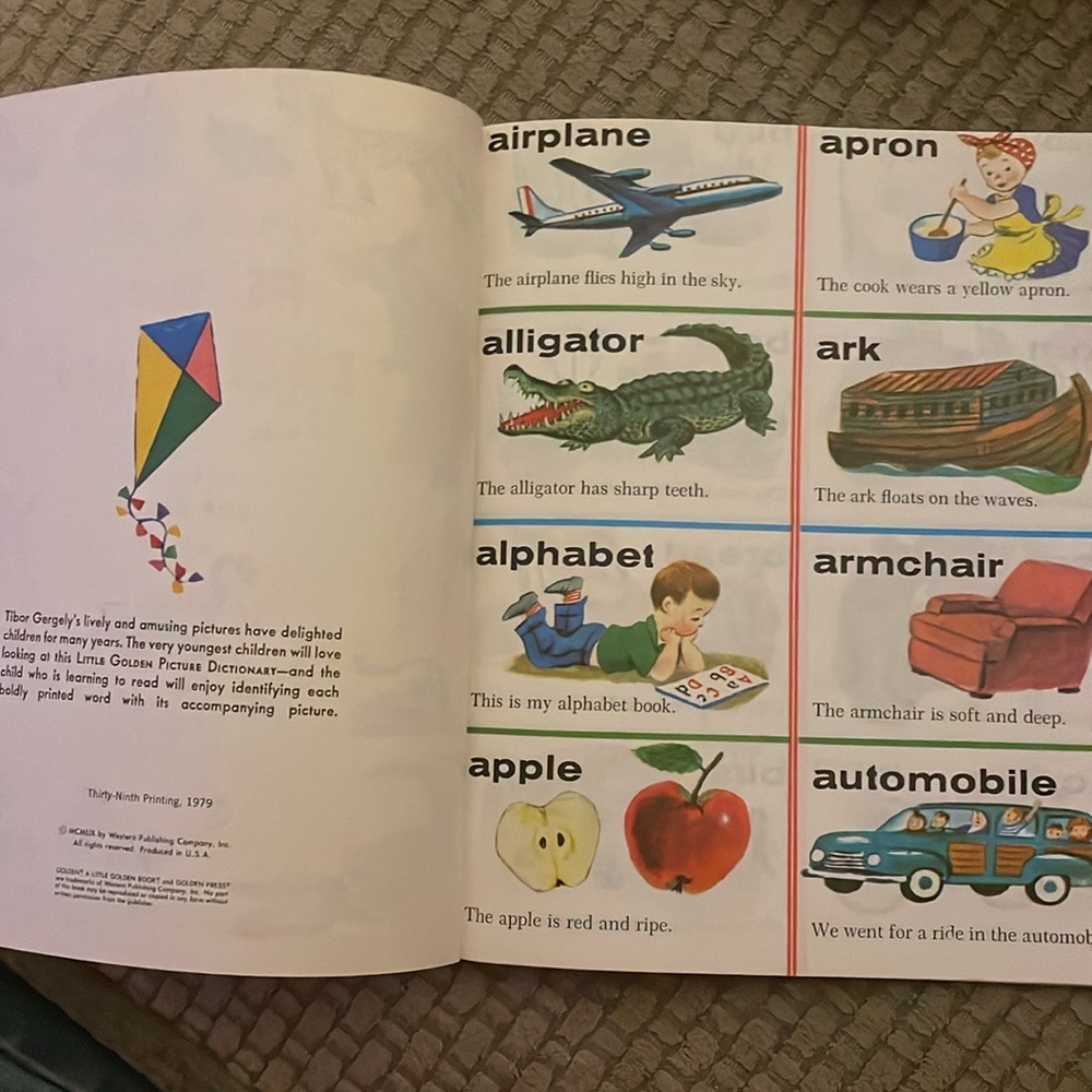 Vintage Little Golden Colorful PICTURE DICTIONARY-1979 - Picture 4 of 7